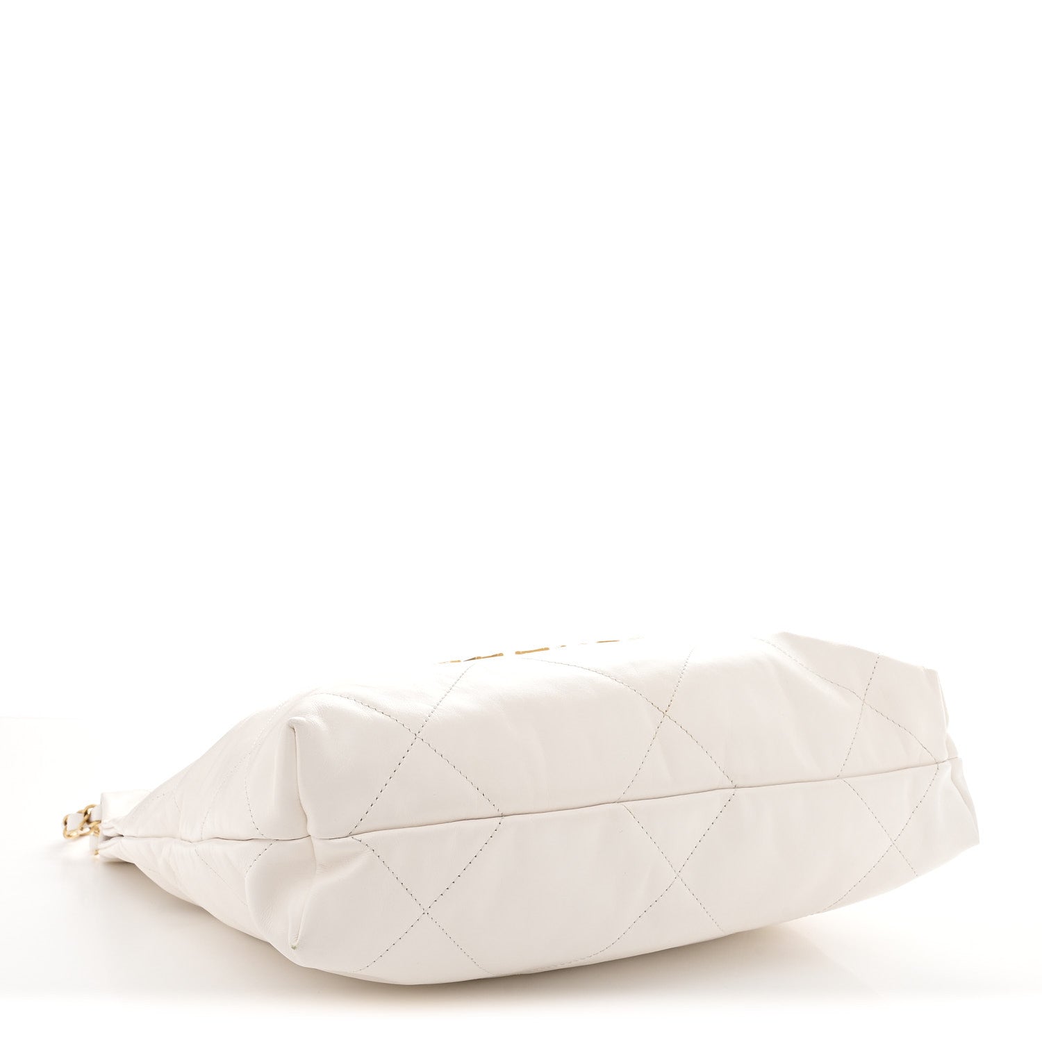 Shiny Calfskin Quilted Small Chanel 22 White