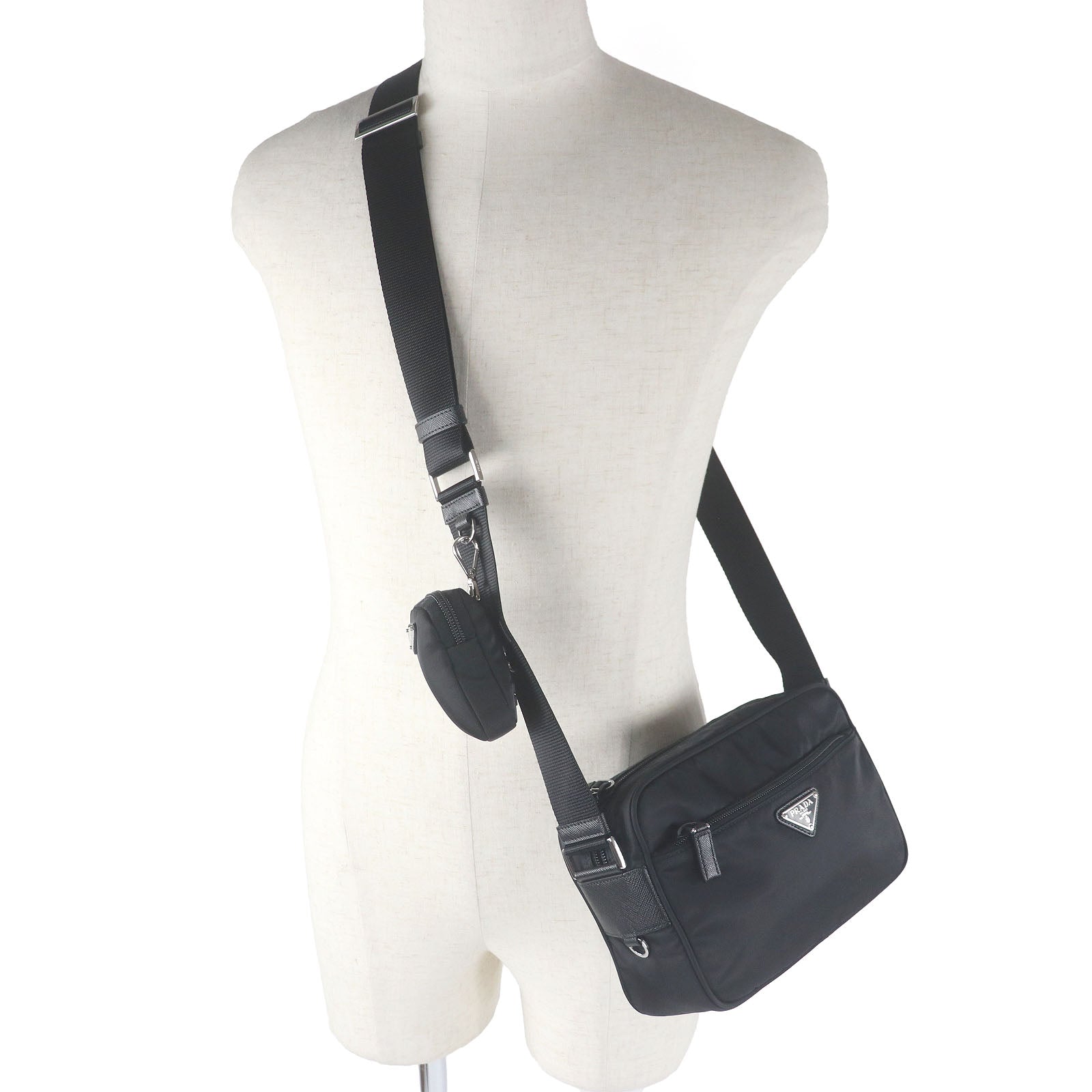 Prada Re-Nylon Triangle Logo Shoulder Bag