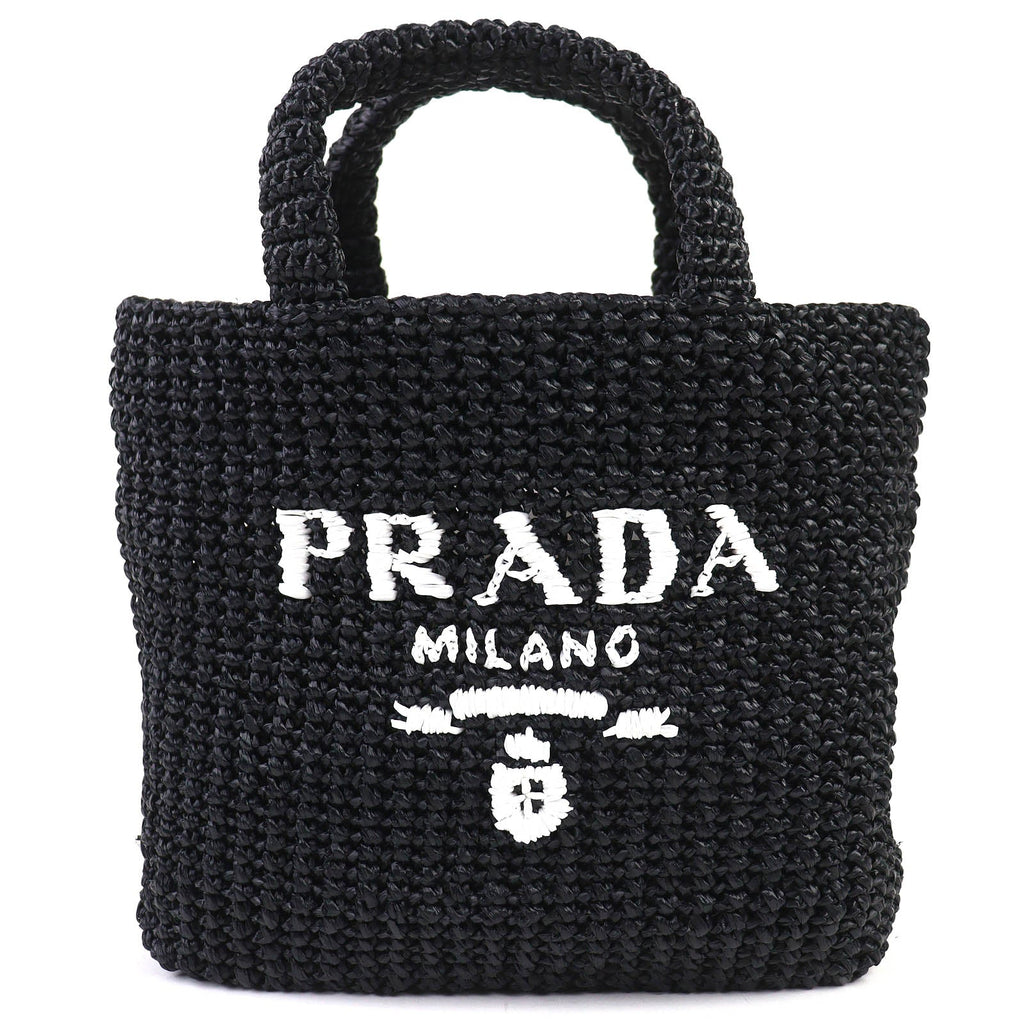 Prada 1BG422 Raffia Tote Bag