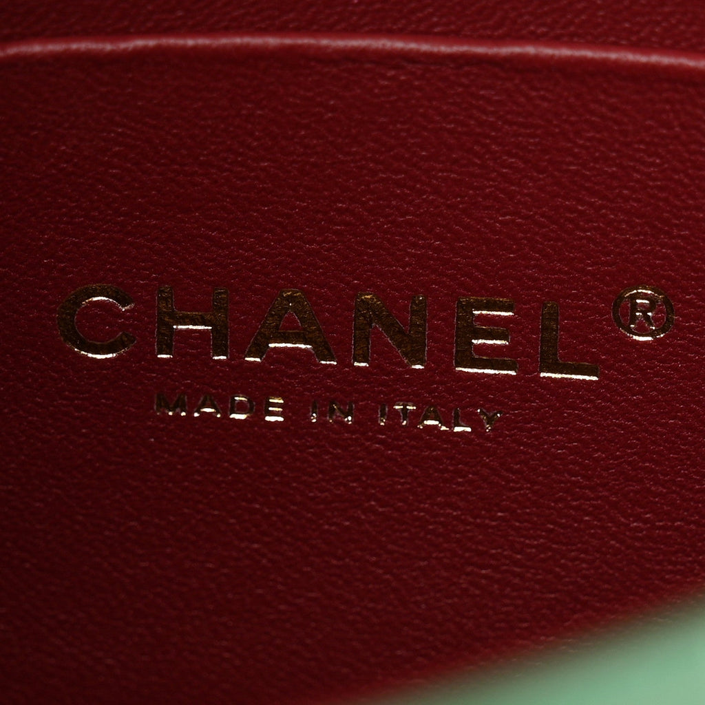 Calfskin Crocodile Embossed Turn Around Mini Flap Emerald