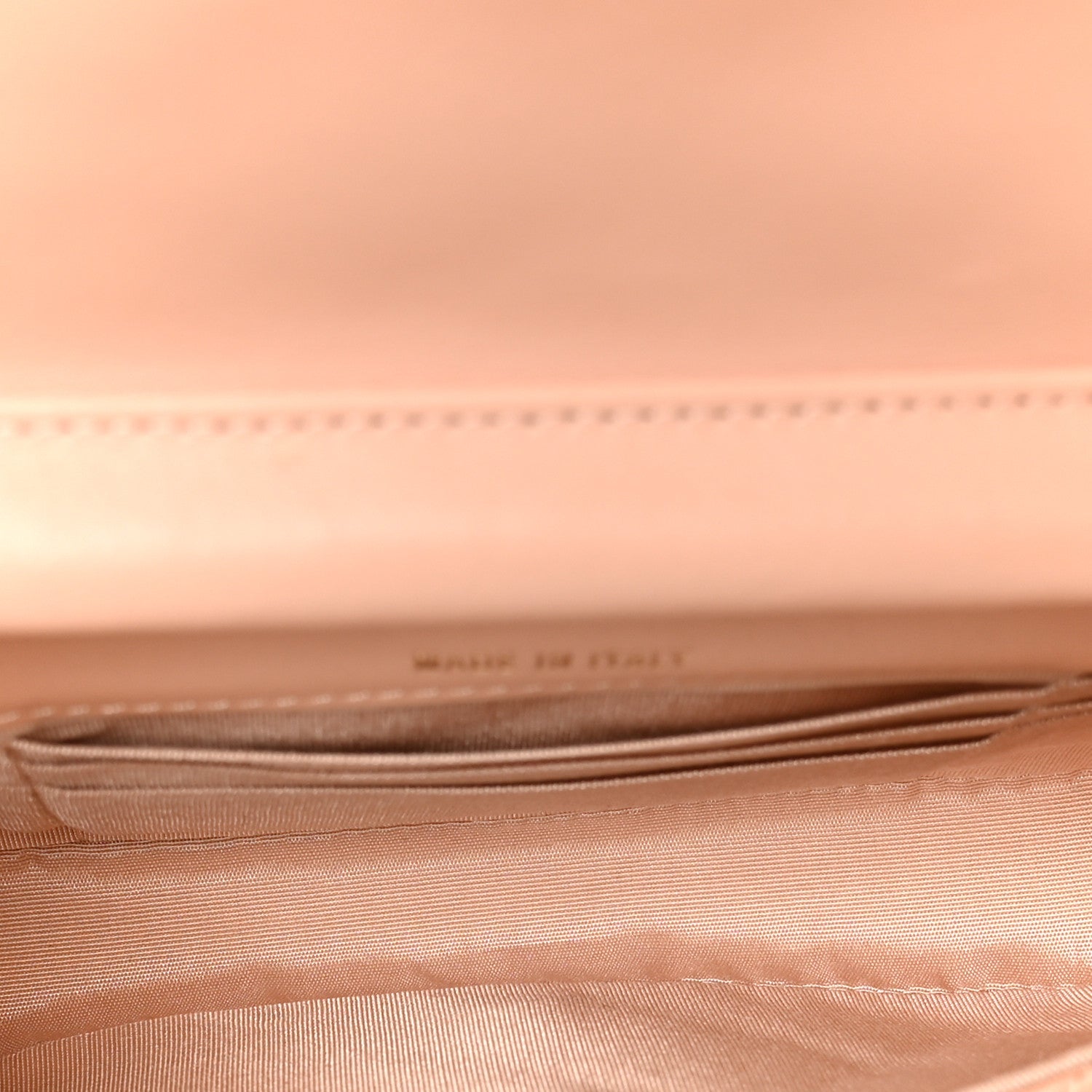 Calfskin Quilted Coco Mail Clutch With Chain Light Pink
