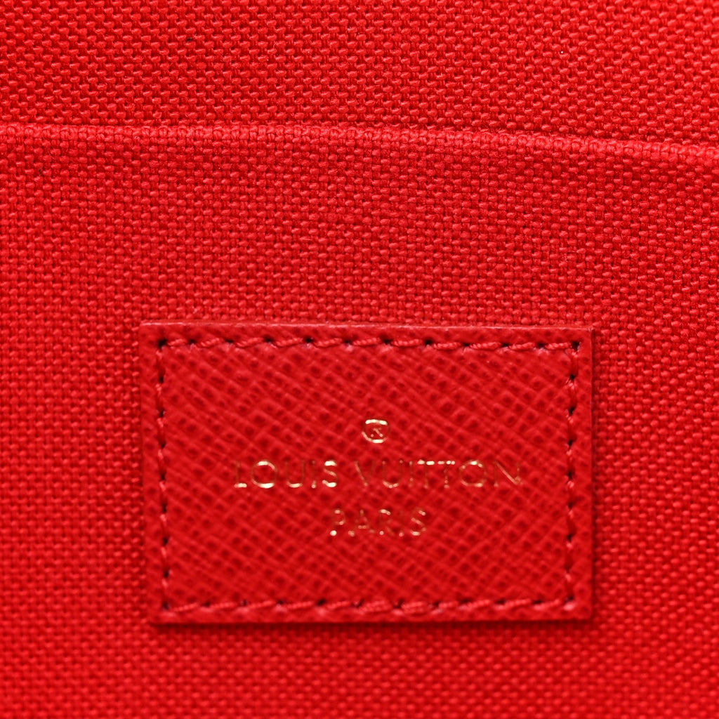 Monogram Pochette Felicie Chain Wallet Fuchsia