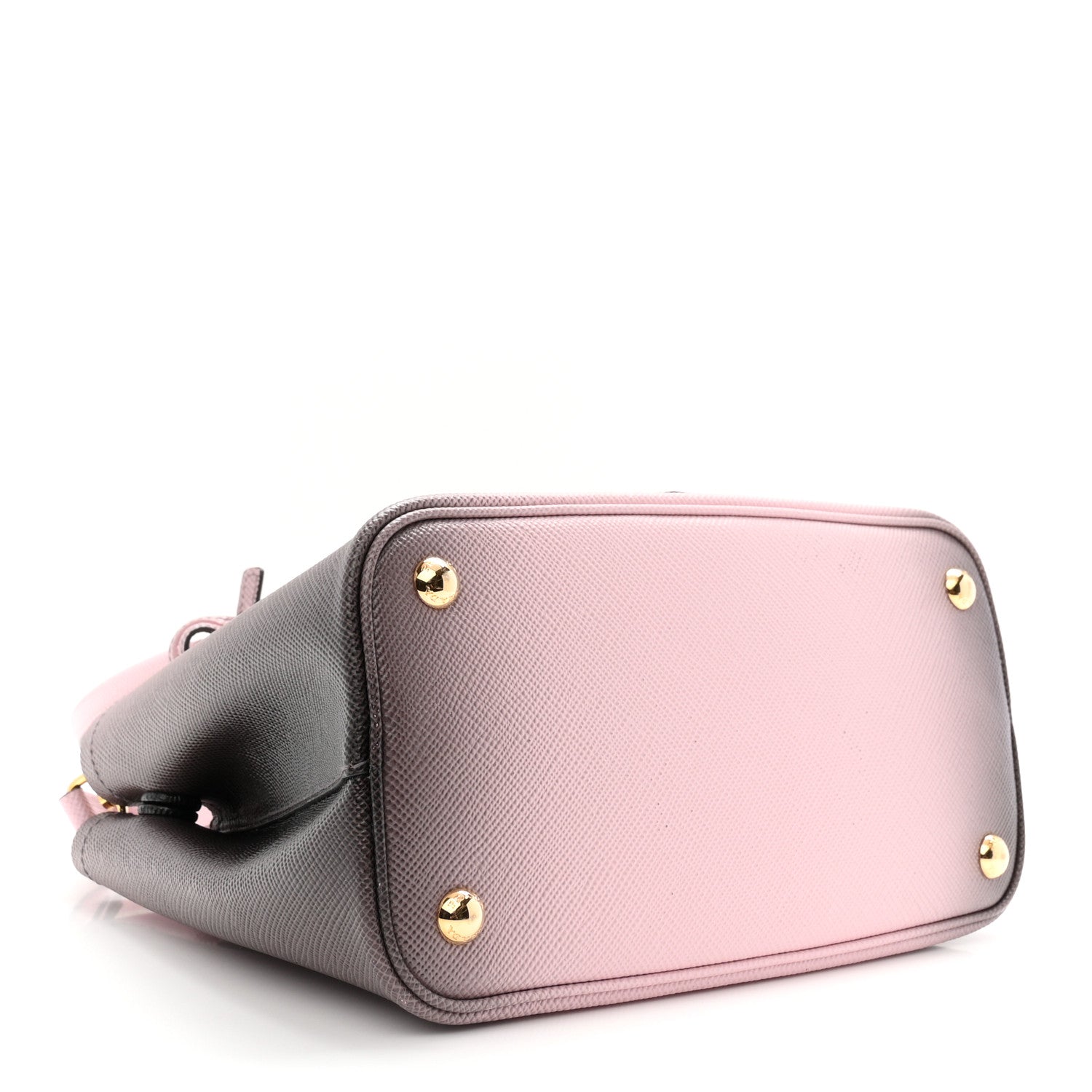 Saffiano Cuir Mini Double Bag Alabastro