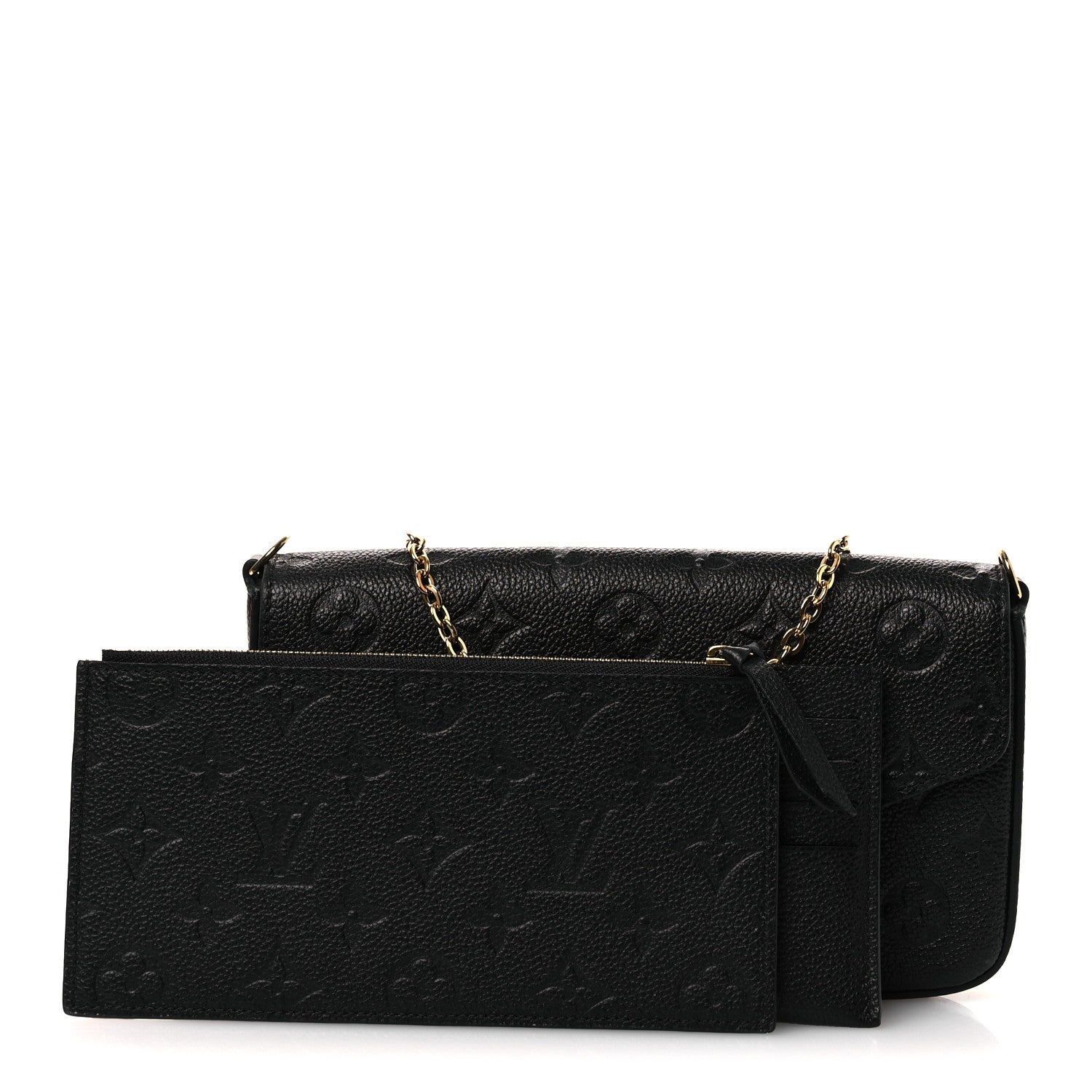 Empreinte Pochette Felicie Chain Wallet Black