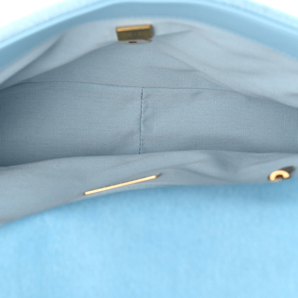 Ombre Denim Quilted Large Chanel 19 Flap Light Blue