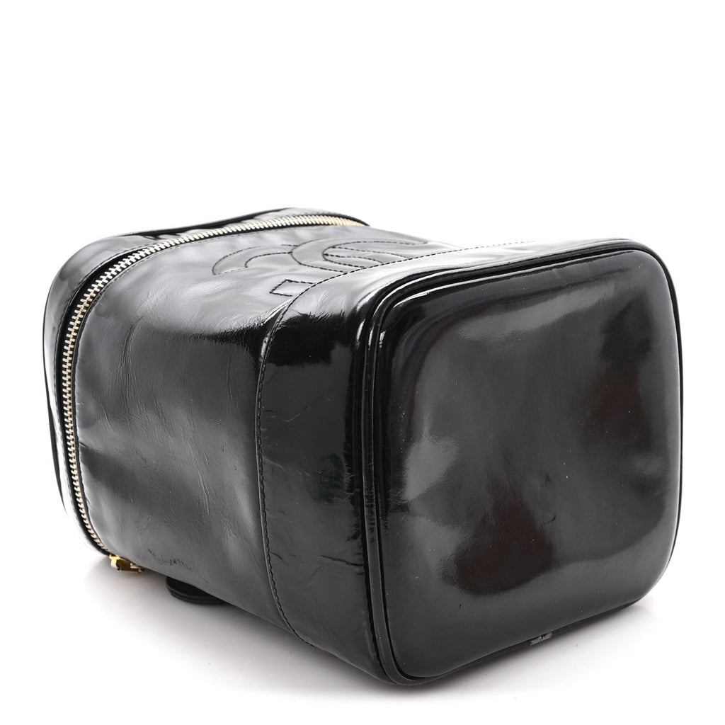 Patent Timeless Vanity Cosmetic Case Black