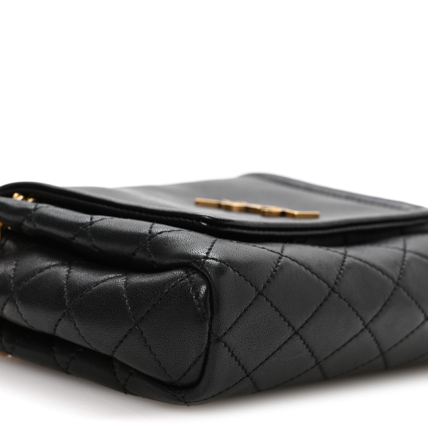 Lambskin Quilted Monogram Mini Nolita Black