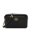 Grained Calfskin Caro Double Pouch Black