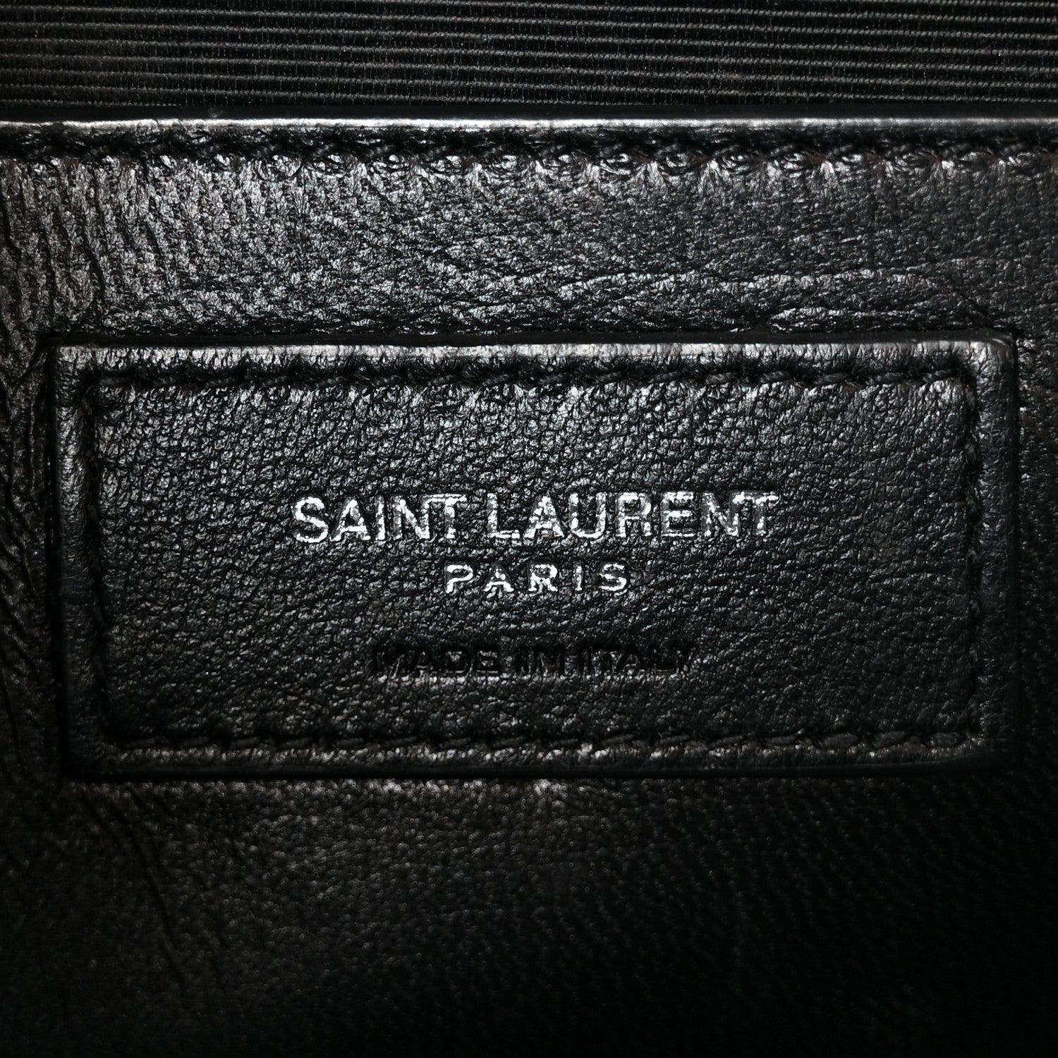 Calfskin Crocodile Embossed Medium Classic Monogram Kate Tassel Satchel Black