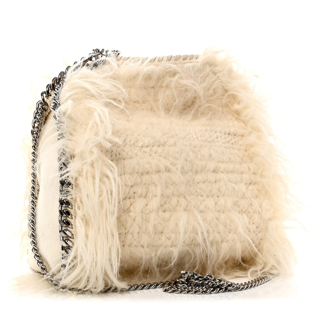 Eco Fur Mini Falabella Tote Ivory
