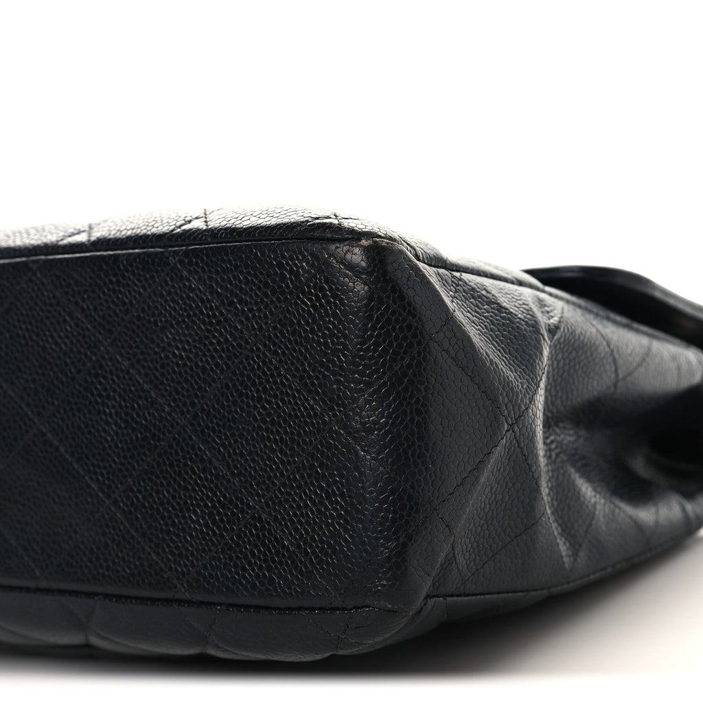 Caviar Jumbo Single Flap Black