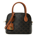 Canvas Calfskin Triomphe Teen Honorine Bag Tan