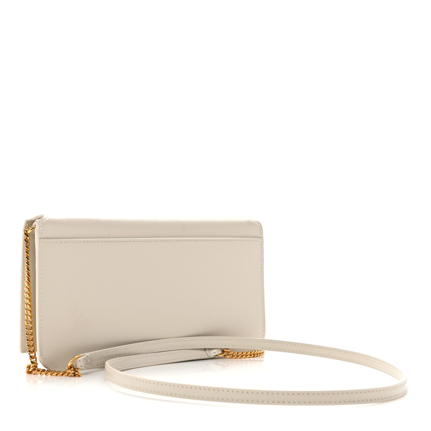 Smooth Calfskin Monogram Phone Holder Crossbody Crema Soft