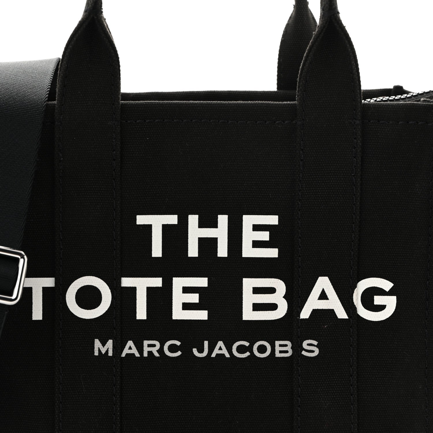 Cotton Canvas Small The Traveler Tote Bag Black