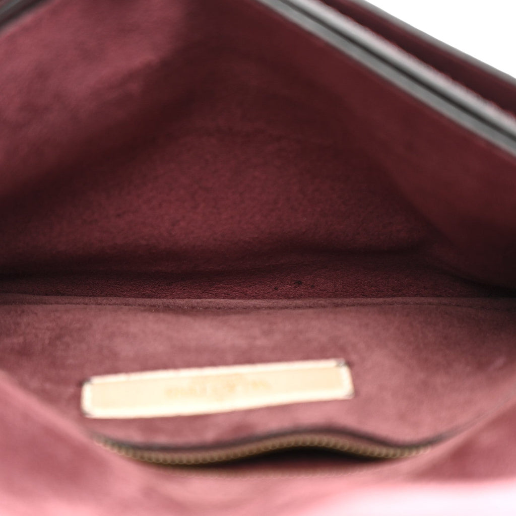 Pebbled Calfskin Rockstud Rolling Wristlet Clutch  Rubin
