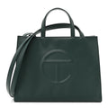 Vegan Leather Medium Shopping Bag Dark Olive
