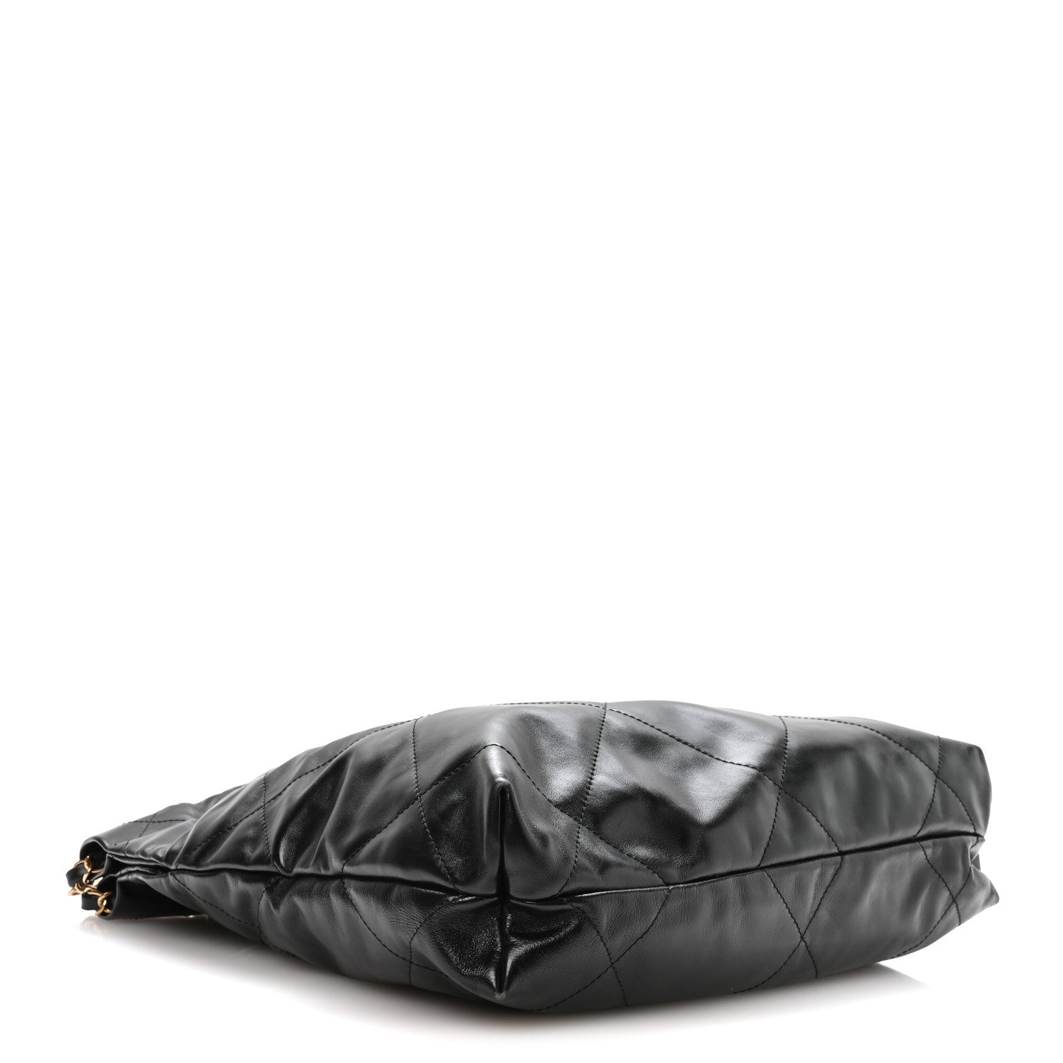 Shiny Calfskin Quilted Small Chanel 22 Black
