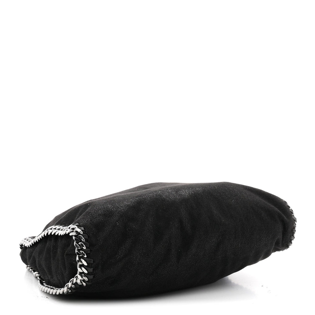 Shaggy Deer Small Falabella Fold Over Tote Black