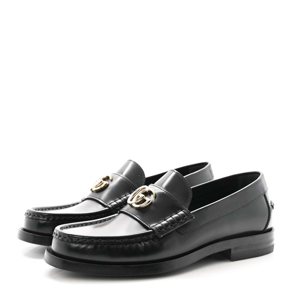 Calfskin Millennial Ribot Womens GG Loafers 36 Black