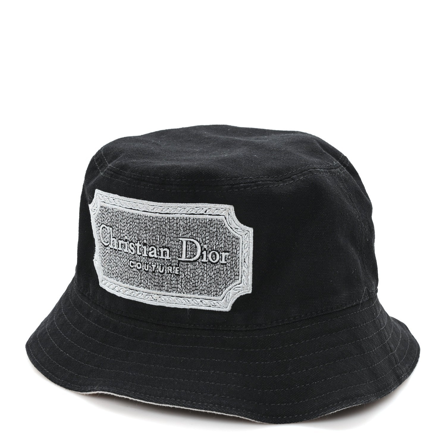 Cotton Logo Bucket Hat S Black
