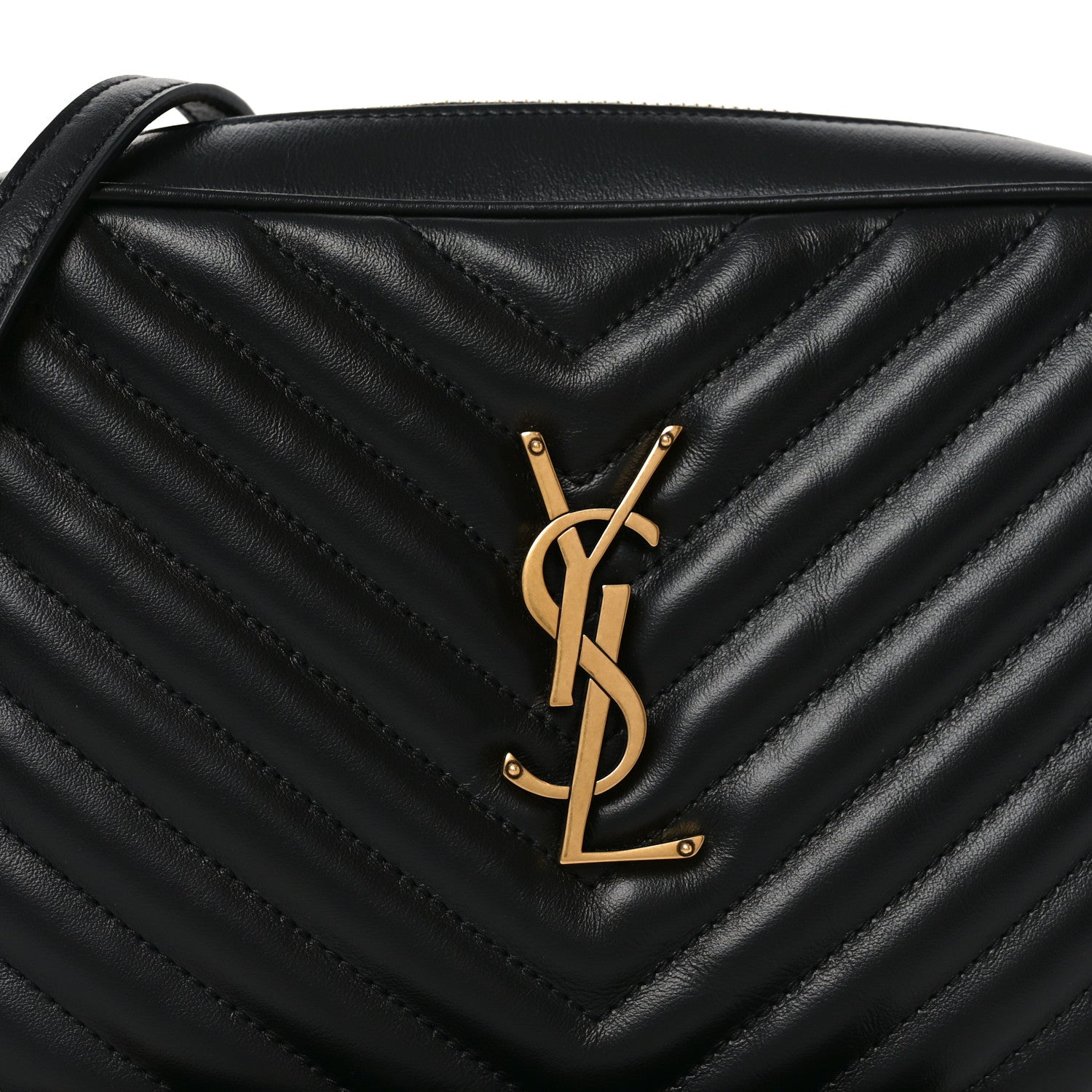 Calfskin Matelasse Monogram Lou Camera Bag Black