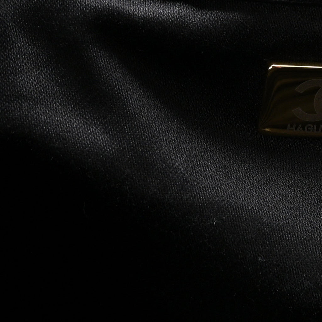Calfskin Quilted Maxi Hobo Black