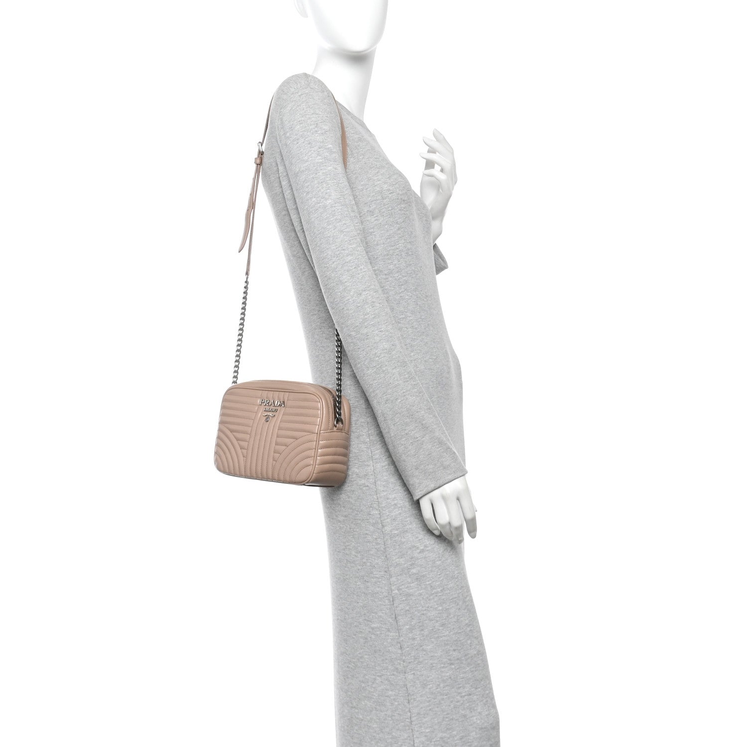 Soft Calfskin Diagramme Camera Bag Cipria