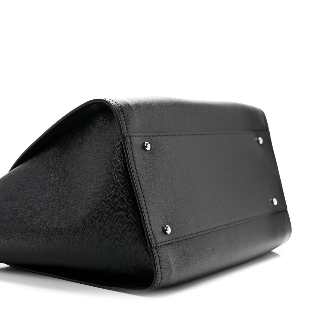 Caviar Medium Studded Deauville Tote Black