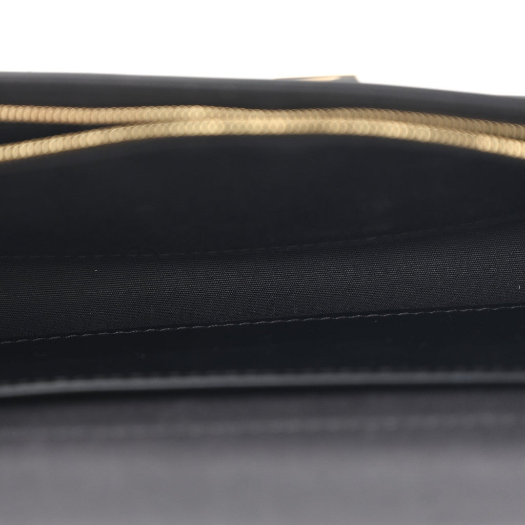 Patent Louise Clutch Black