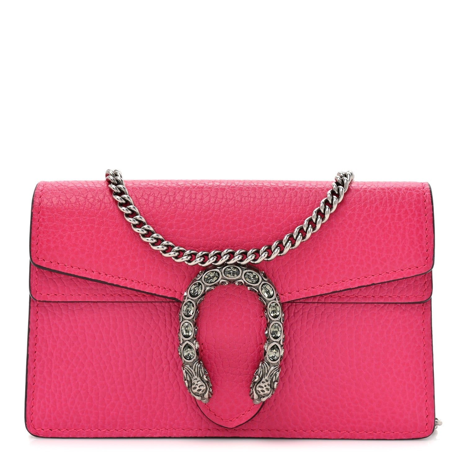 Dollar Calfskin Crystal Super Mini Dionysus Shoulder Bag Box Pink Black Diamond