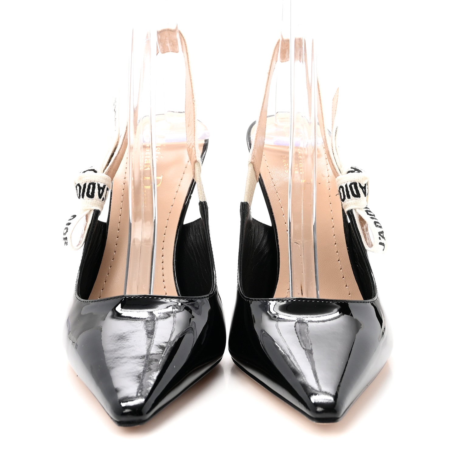 Patent Ribbon J'Adior Slingback 100mm Pumps 36 Black