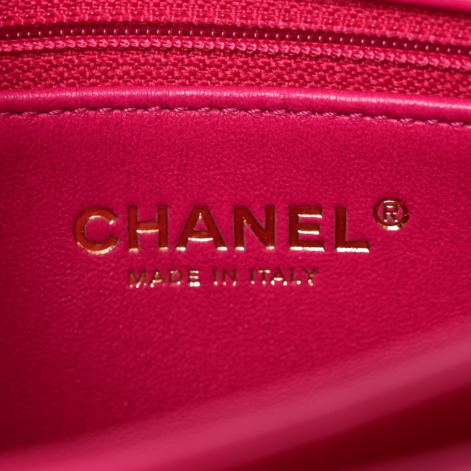 Lambskin Quilted On And On Small Chain Flap Fuchsia