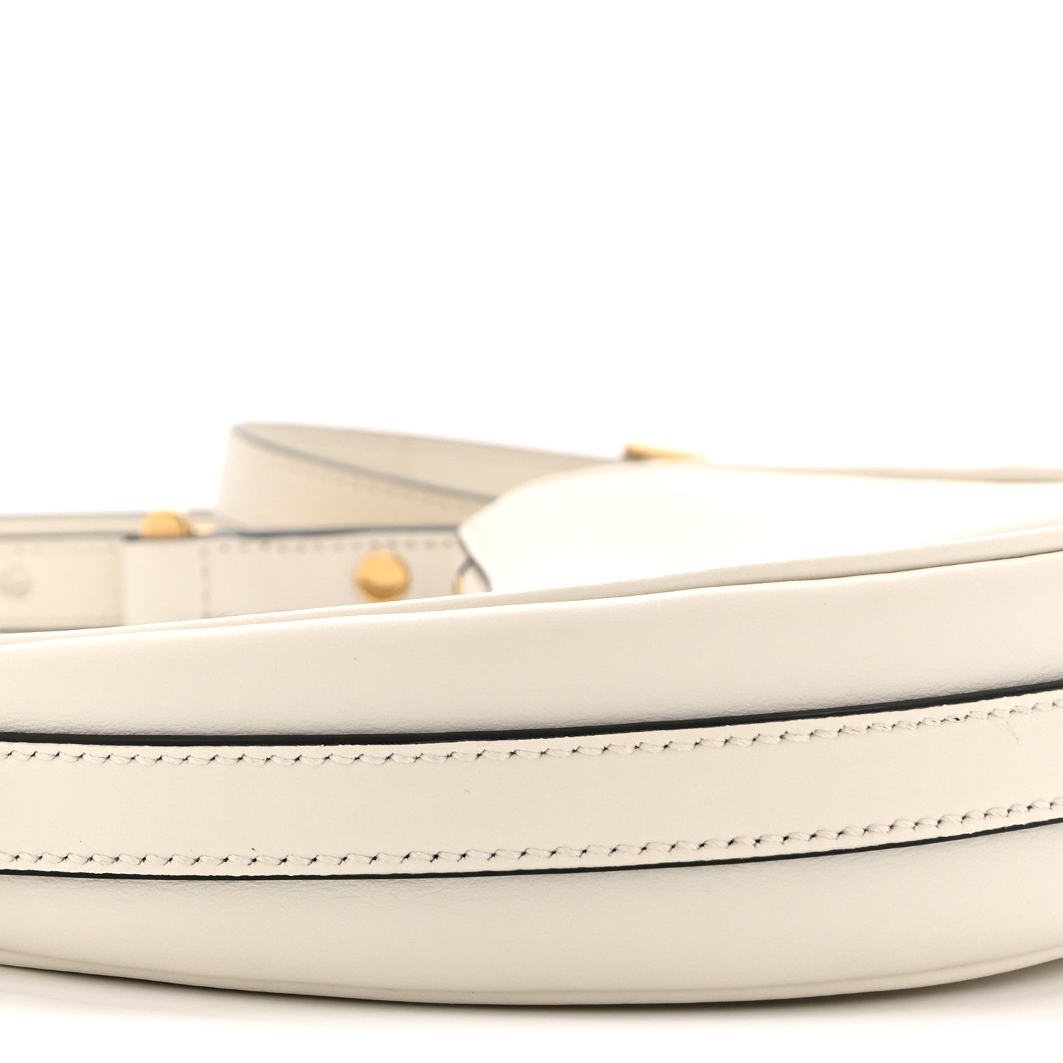Soft Calfskin Mini Arque Shoulder Bag White