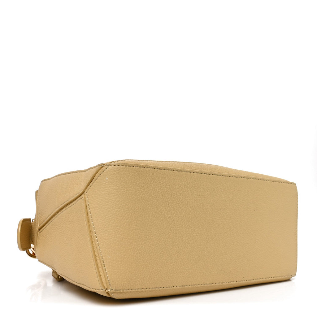 Grained Calfskin Small Puzzle Bag Dark Butter