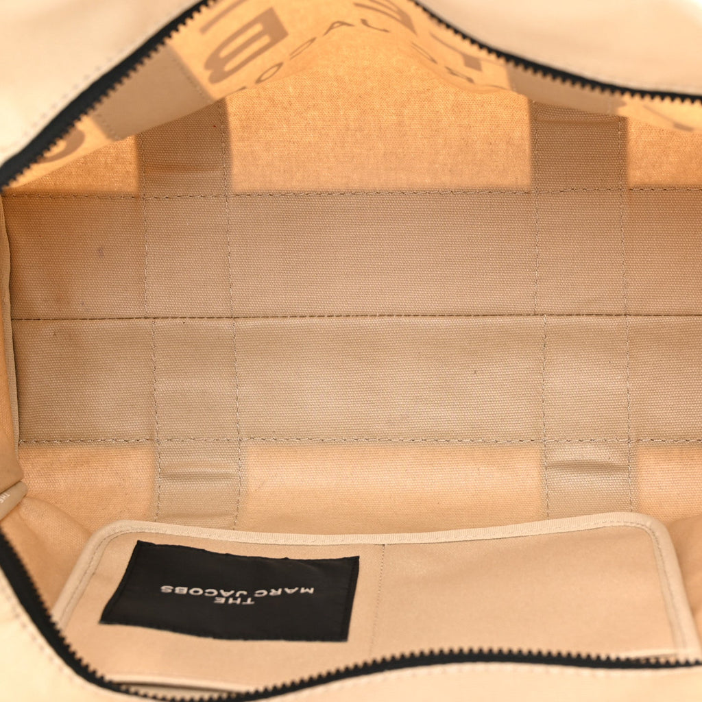 Cotton Canvas Large The Tote Bag Beige