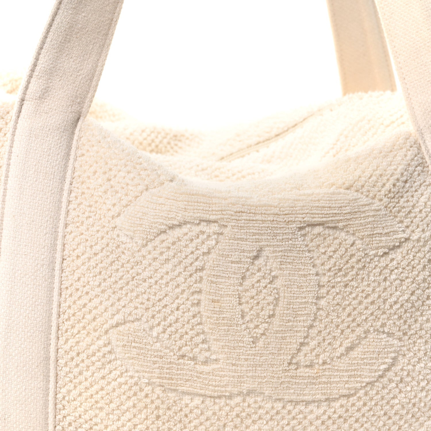Terry Cotton CC Beach Tote Towel Set Ivory