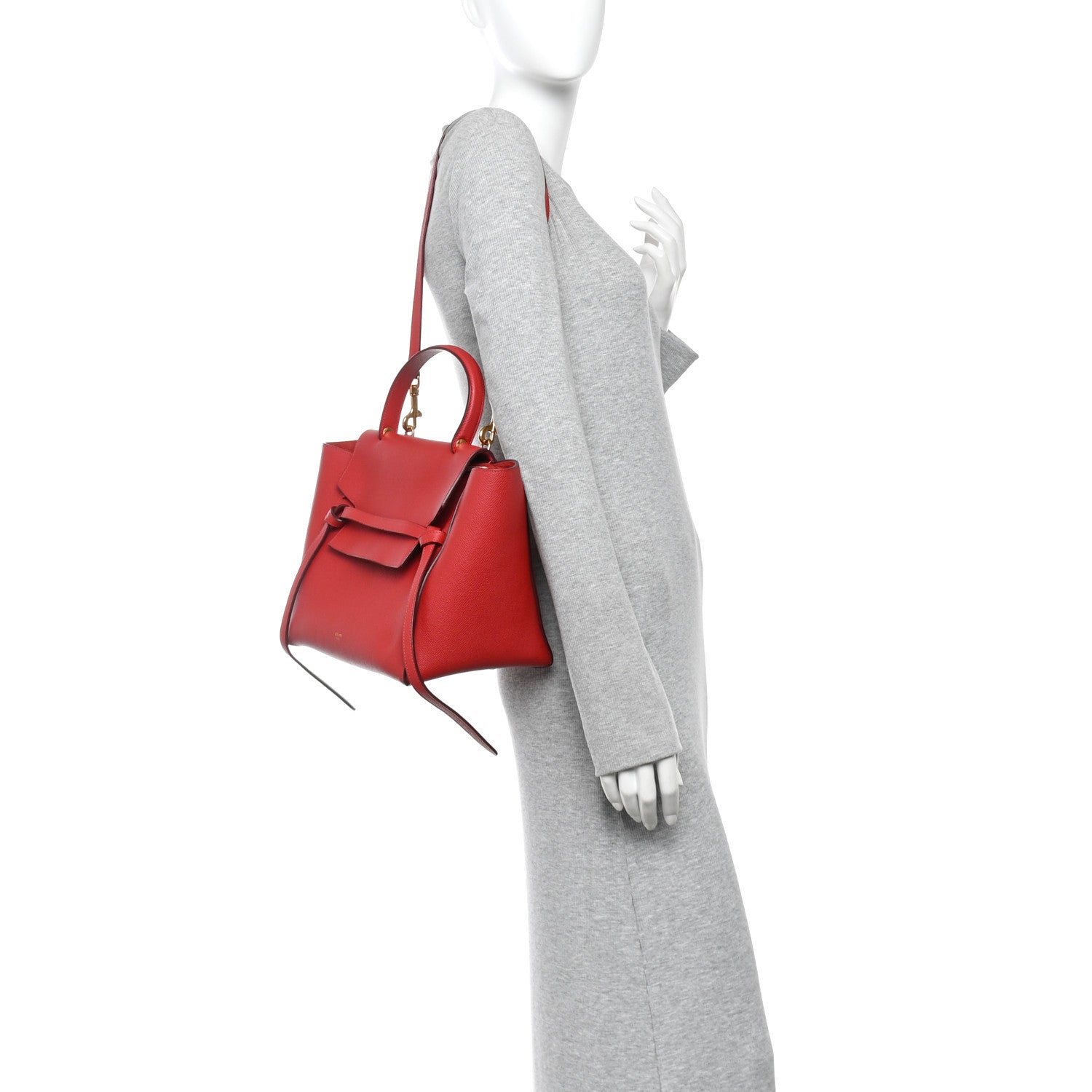 Grained Calfskin Mini Belt Bag Coquelicot