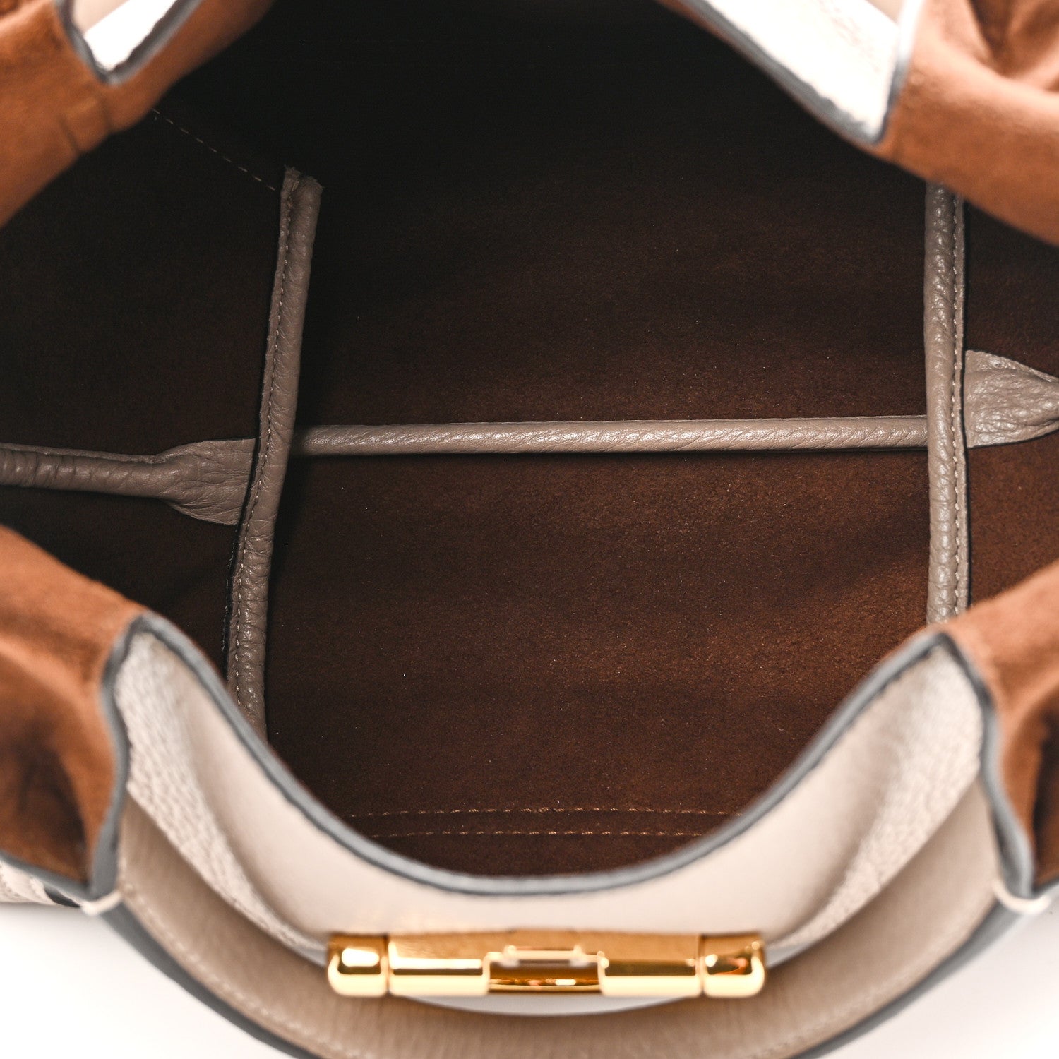 Grained Calfskin Softbit Medium Shoulder Bag Taupe