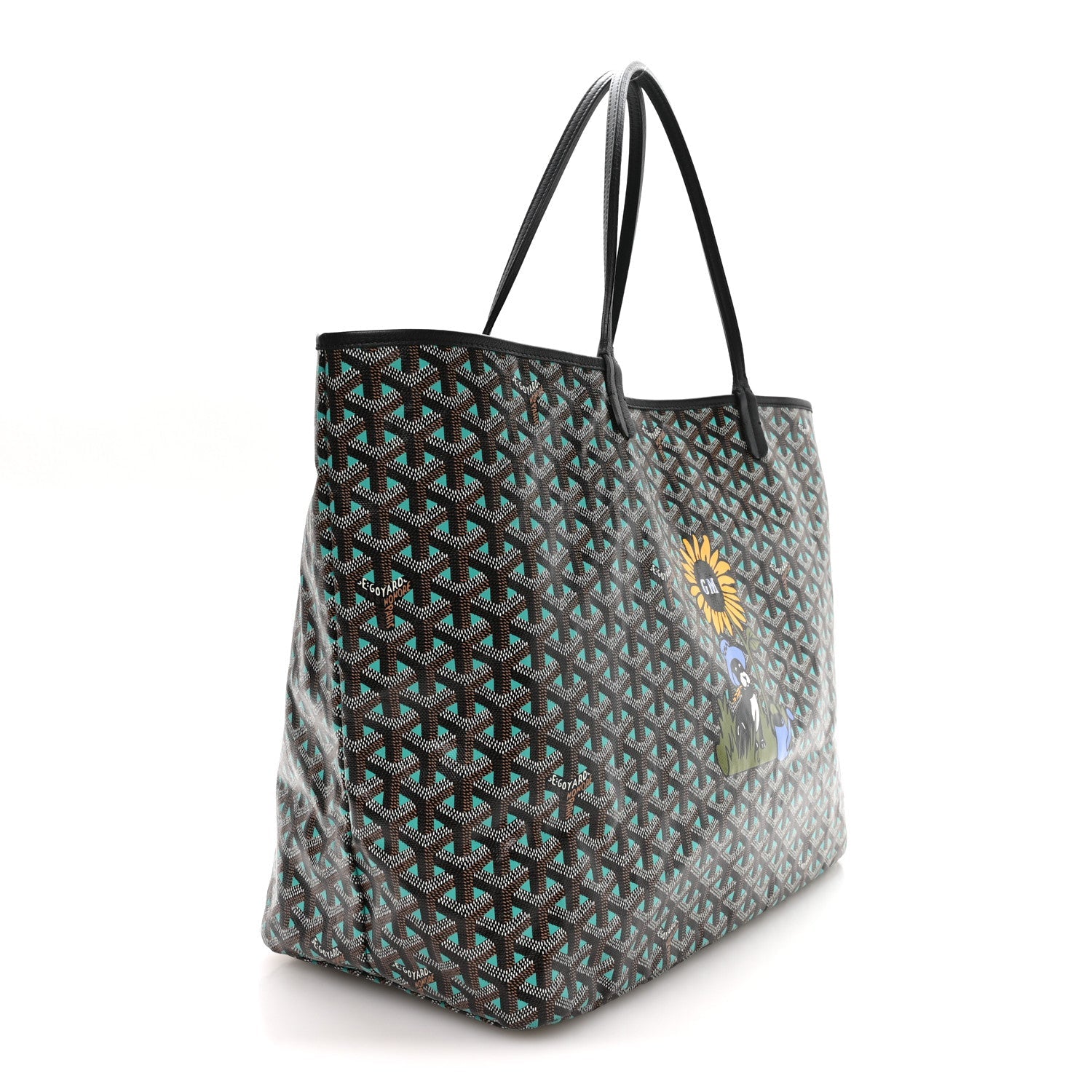 Goyardine Sunflower Reversible Saint Louis Claire Voie GM Black Opaline
