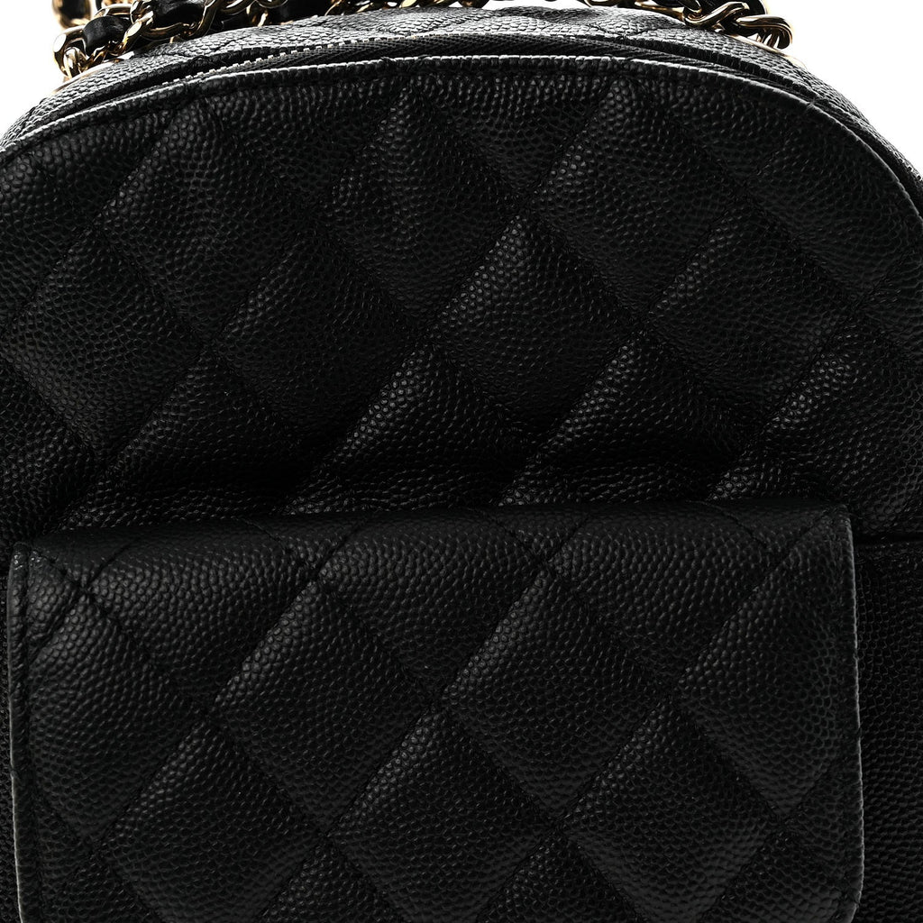 Caviar Quilted Small CC Day Backpack Black