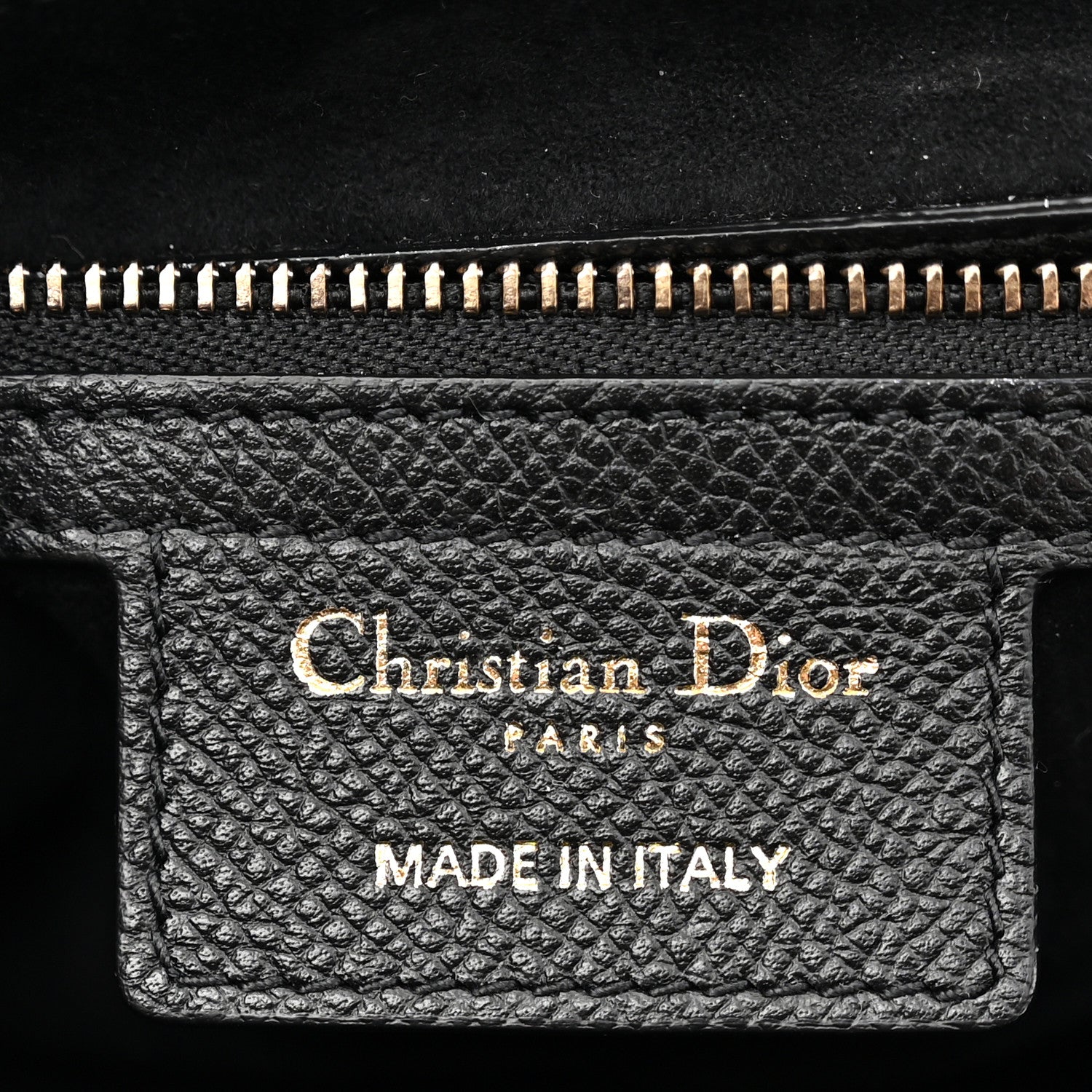 Grained Calfskin Saddle Bag Black