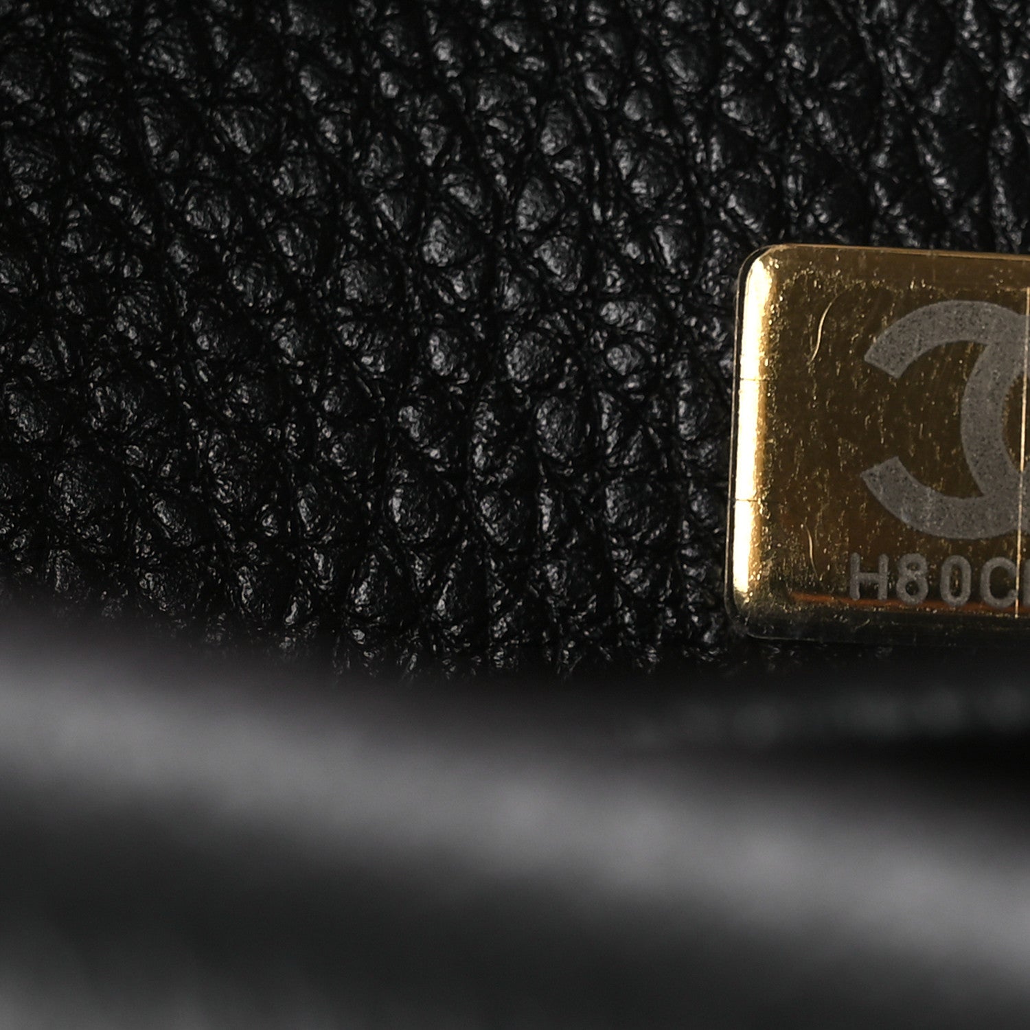 Grained Calfskin Stitched Urban Essentials Small Shopping Bag Black