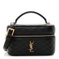 Lambskin Quilted Mini Gaby Vanity Case Black