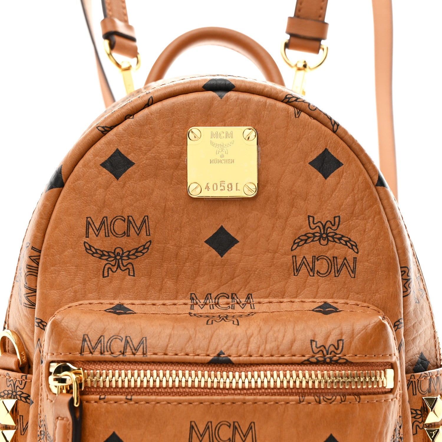 Visetos Side Stud X-Mini Stark Backpack Cognac