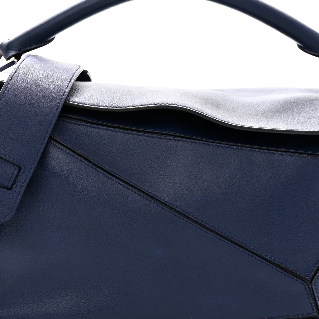 Calfskin Medium Puzzle Bag Marine