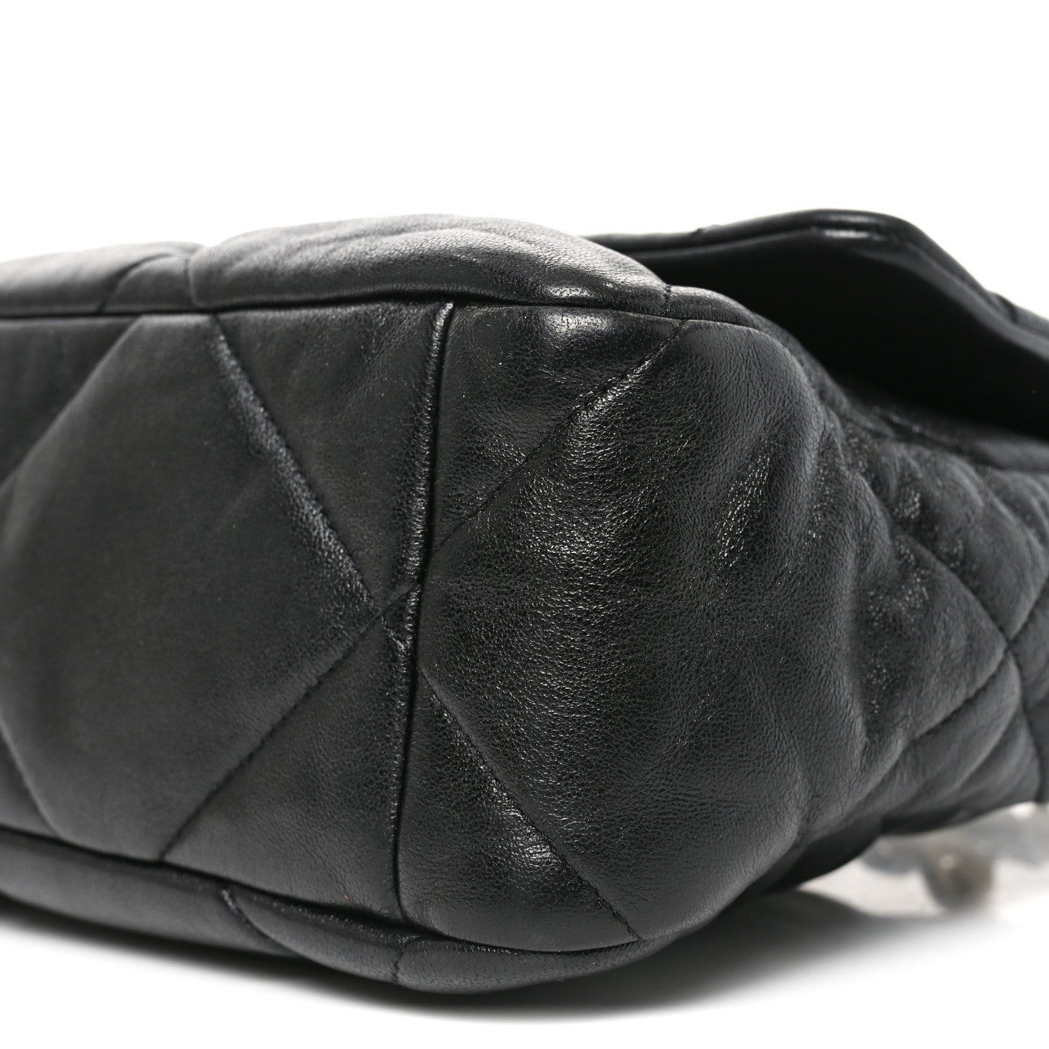 Goatskin Quilted Large Chanel 19 Flap Black