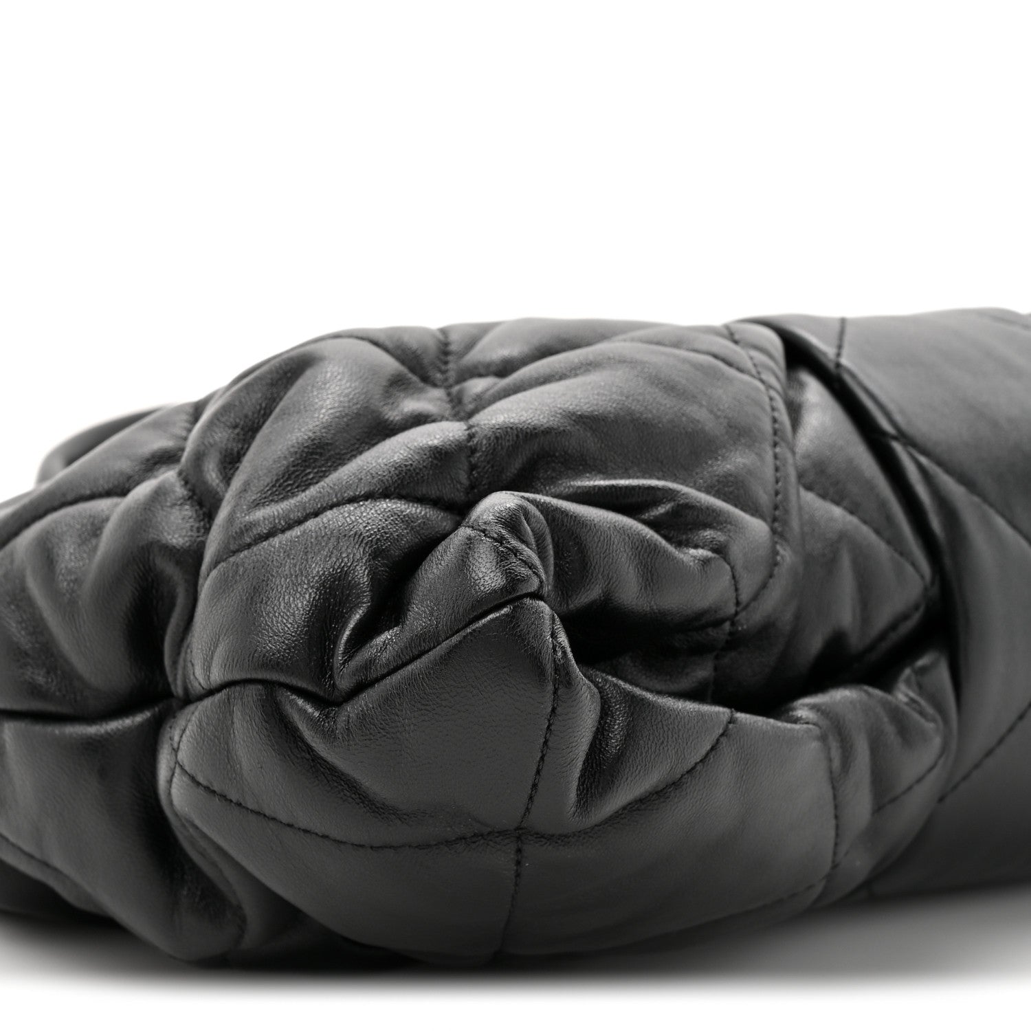 Lambskin Quilted Bow Bag Black