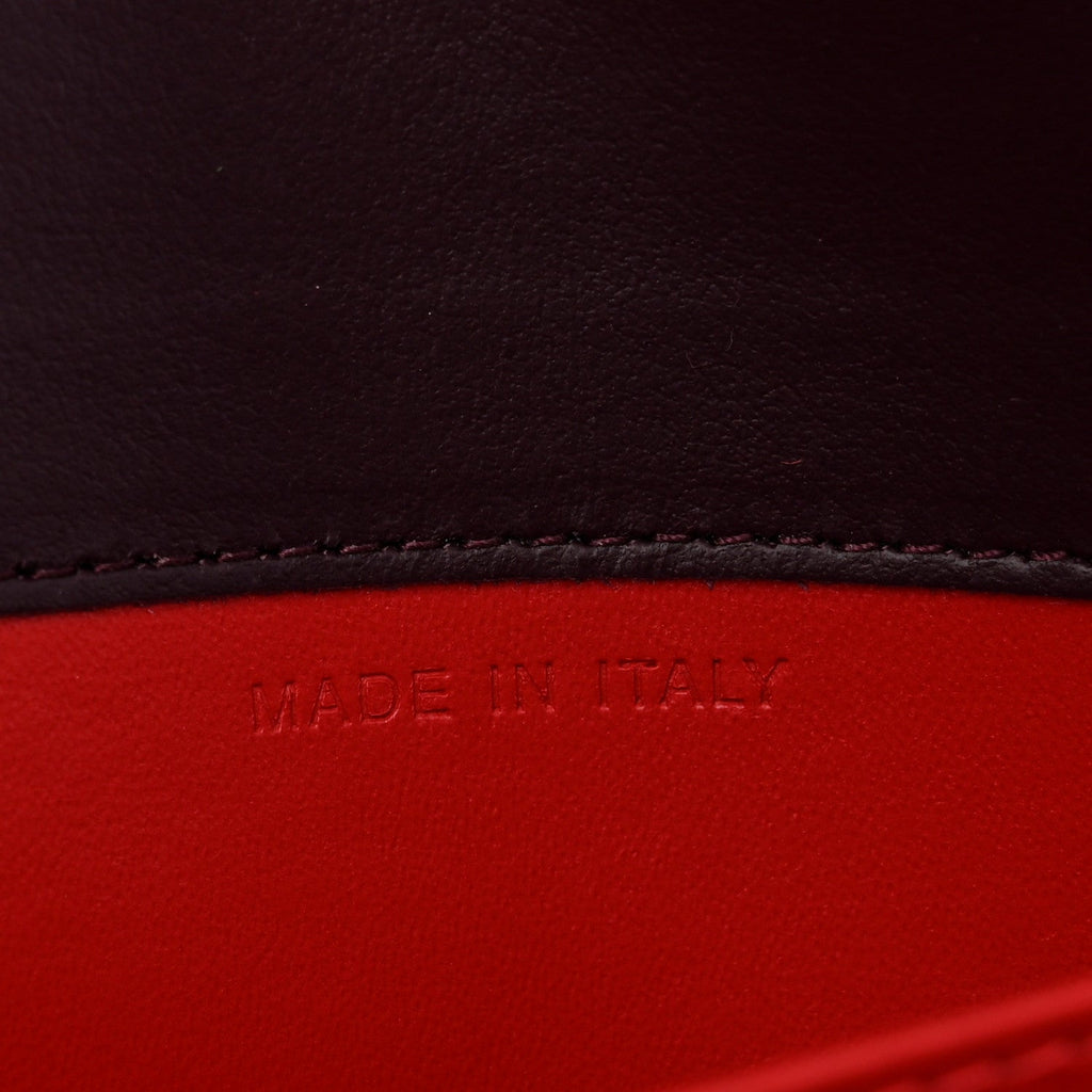Calfskin Spikes Loubinthesky Paloma Clutch Merlot