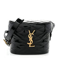 Patent Matelasse Monogram June Box Bag Black