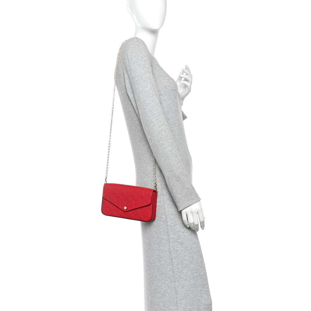 Empreinte Pochette Felicie Chain Wallet Scarlet Scarlet